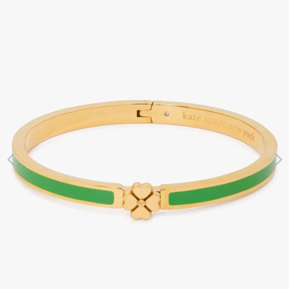 $68 Kate Spade Heritage Bloom Spade Flower Thin Hinged Bangle